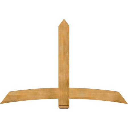 Ekena Millwork Bellingham Rough Sawn Timber Gable Bracket, Western Red Cedar, 72"W x 48"H x 4"D x 6"F, 16/12 Pitch GBW072X48X0406BEL00RWR